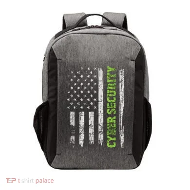 Cybersecurity USA Flag Computer Engineer Programmer Hacker Vector Backpack