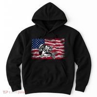 Cool Usa Flag With Fish Hoodie thumb 0