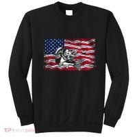 Cool Usa Flag With Fish Sweatshirt thumb 0