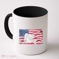 Cool Usa Flag With Fish Coffee Mug thumb 0
