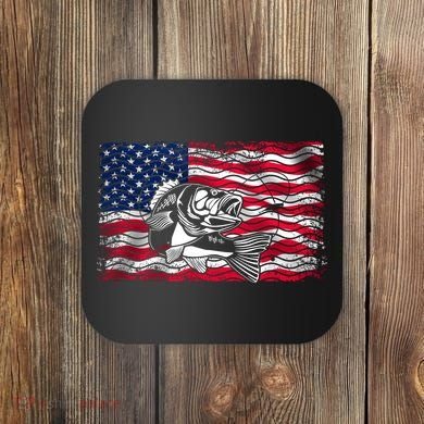 Cool Usa Flag With Fish Coaster
