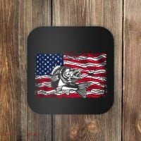 Cool Usa Flag With Fish Coaster thumb 0