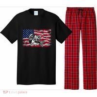 Cool Usa Flag With Fish Pajama Set thumb 0
