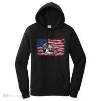 Cool Usa Flag With Fish Women's Hoodie thumb 0