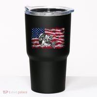 Cool Usa Flag With Fish Tumbler thumb 0