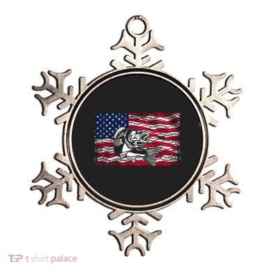 Cool Usa Flag With Fish Ornament