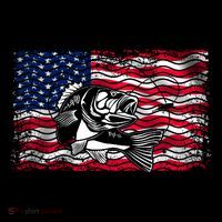 Cool Usa Flag With Fish Women's Tank Top thumb 5
