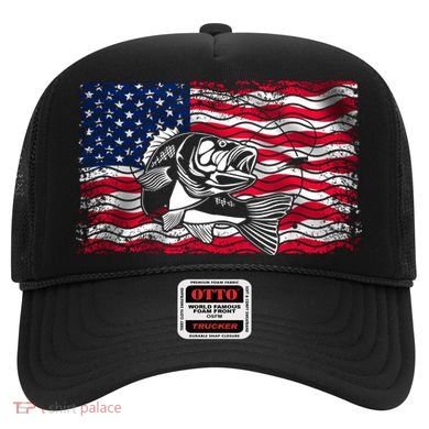 Cool Usa Flag With Fish Hat