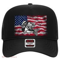 Cool Usa Flag With Fish Hat thumb 0