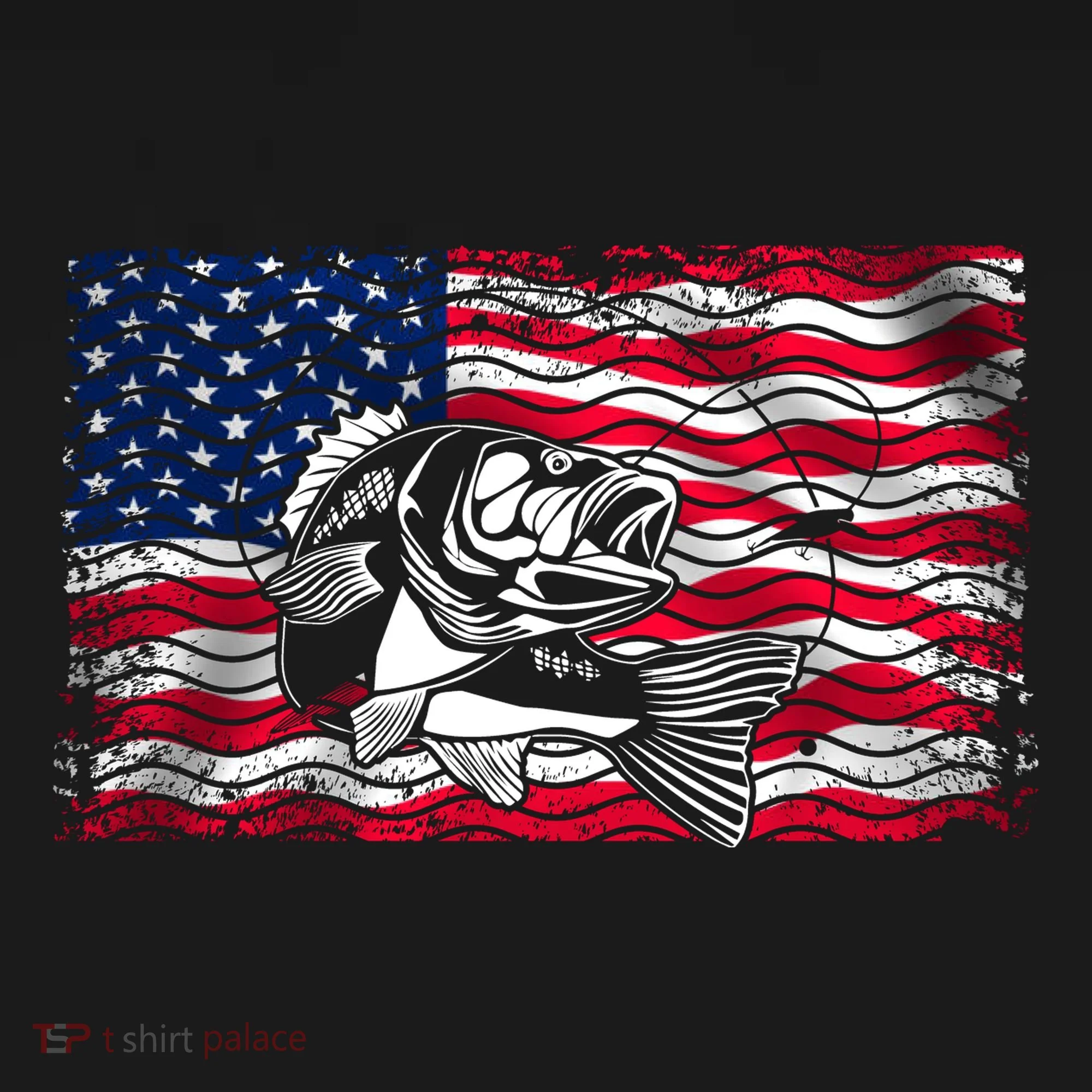 Cool Usa Flag With Fish Tank Top