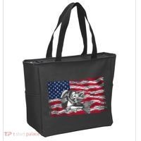 Cool Usa Flag With Fish Tote Bag thumb 2