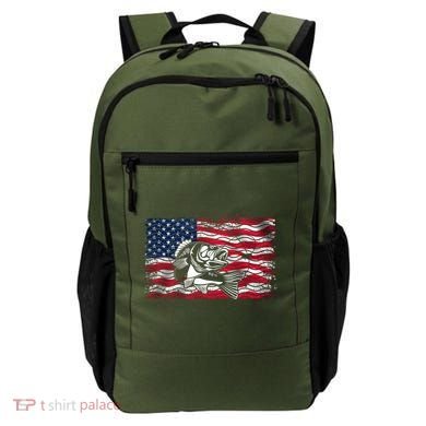 Cool Usa Flag With Fish Backpack