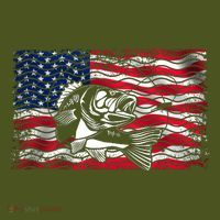 Cool Usa Flag With Fish Backpack thumb 2