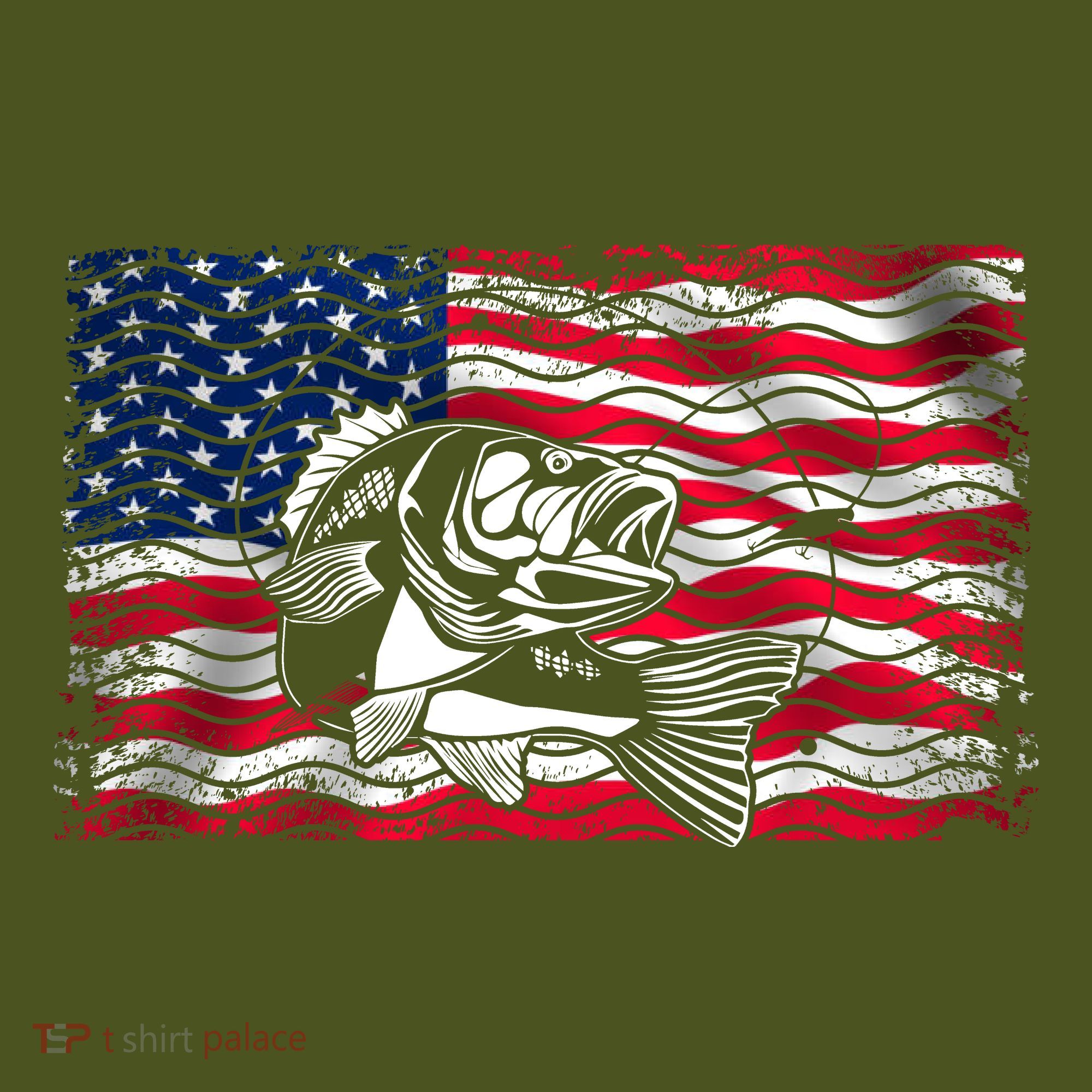 Cool Usa Flag With Fish Backpack