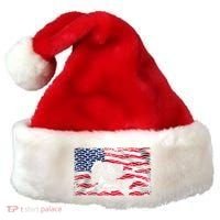 Cool Usa Flag With Fish Santa Hat thumb 0