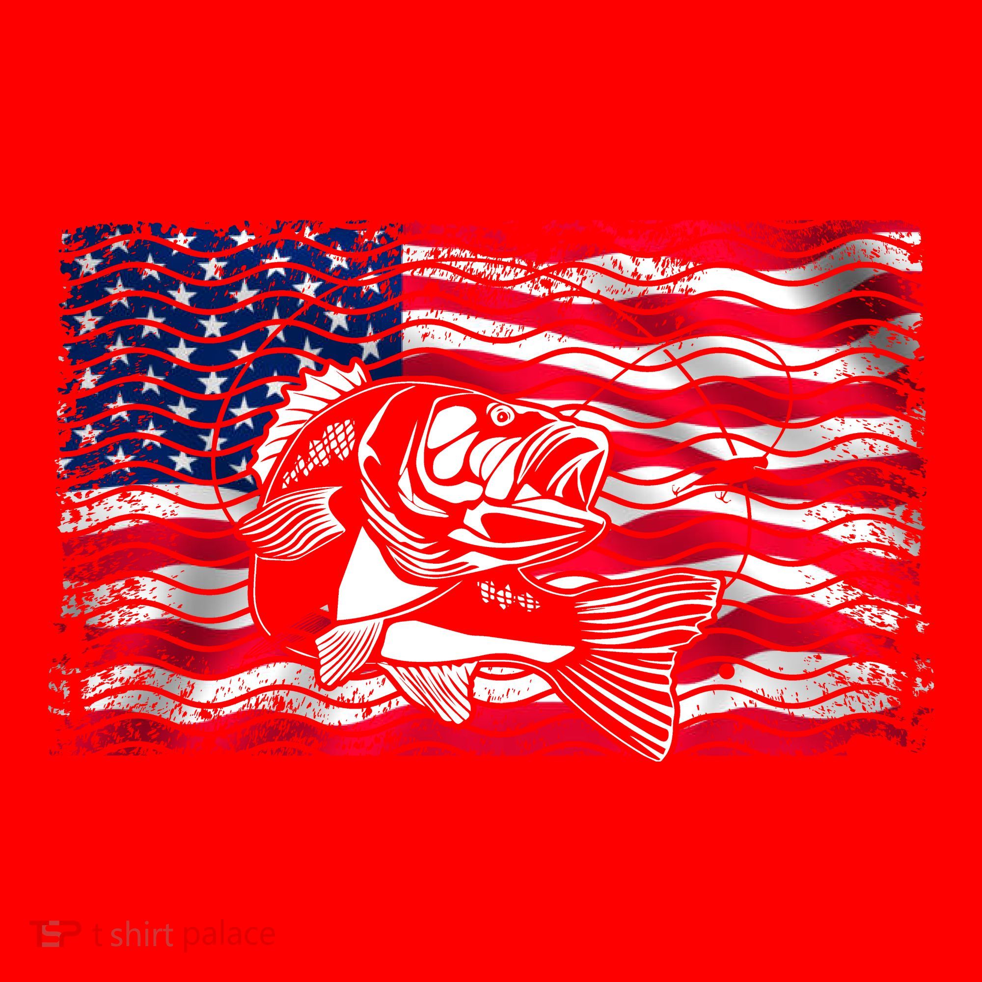 Cool Usa Flag With Fish Santa Hat