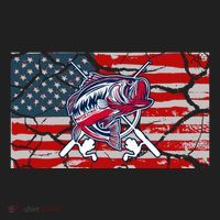 Cool Usa Fishing With Flag Beanie thumb 2