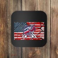 Cool Usa Fishing With Flag Coaster thumb 0