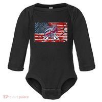 Cool Usa Fishing With Flag Baby Long Sleeve Bodysuit thumb 0