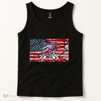 Cool Usa Fishing With Flag Tank Top thumb 2