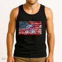 Cool Usa Fishing With Flag Tank Top thumb 3