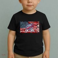 Cool Usa Fishing With Flag Toddler T-Shirt thumb 2