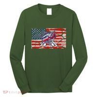 Cool Usa Fishing With Flag Long Sleeve Shirt thumb 0
