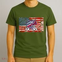 Cool Usa Fishing With Flag T-Shirt thumb 3