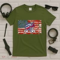 Cool Usa Fishing With Flag T-Shirt thumb 5
