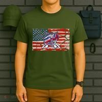 Cool Usa Fishing With Flag T-Shirt thumb 6