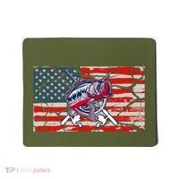 Cool Usa Fishing With Flag Mousepad thumb 0