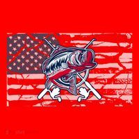 Cool Usa Fishing With Flag Santa Hat thumb 1