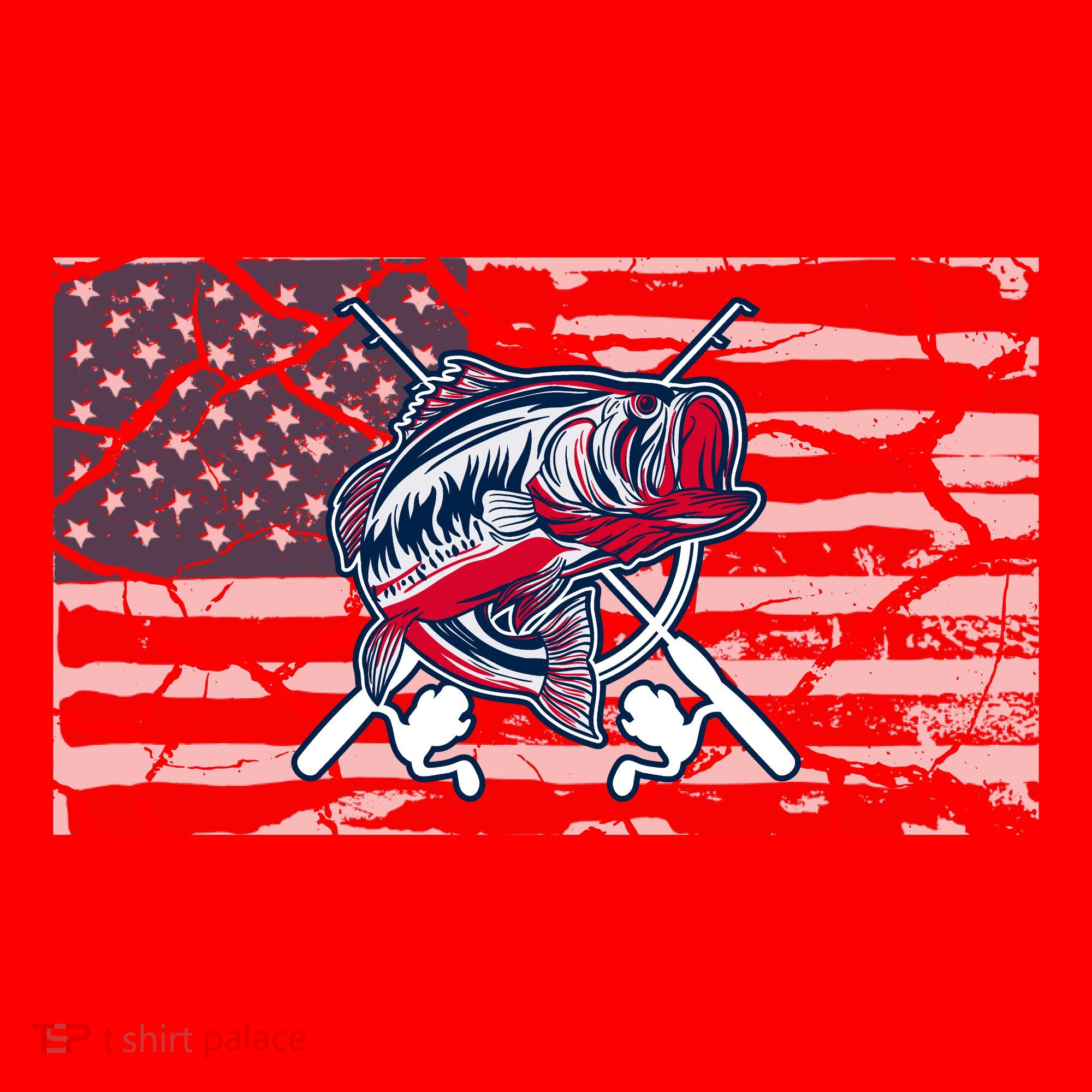 Cool Usa Fishing With Flag Santa Hat