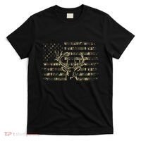 Camo Usa Flag Deer Elk Buck Camoflage Hunting Hunter T-Shirt thumb 0