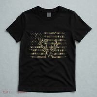 Camo Usa Flag Deer Elk Buck Camoflage Hunting Hunter T-Shirt thumb 5