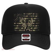 Camo Usa Flag Deer Elk Buck Camoflage Hunting Hunter Hat thumb 0