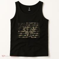 Camo Usa Flag Deer Elk Buck Camoflage Hunting Hunter Tank Top thumb 2