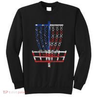 Cool Us Flag Disc Golf Basket Fourth Of July Disc Golfer Sweatshirt thumb 0