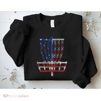Cool Us Flag Disc Golf Basket Fourth Of July Disc Golfer Sweatshirt thumb 2