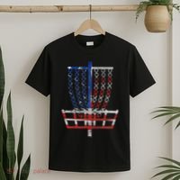 Cool Us Flag Disc Golf Basket Fourth Of July Disc Golfer T-Shirt thumb 2