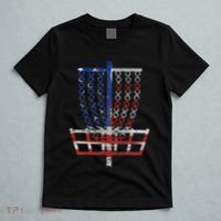Cool Us Flag Disc Golf Basket Fourth Of July Disc Golfer T-Shirt thumb 5