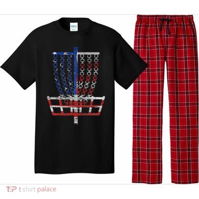 Cool Us Flag Disc Golf Basket Fourth Of July Disc Golfer Pajama Set