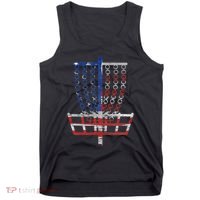 Cool Us Flag Disc Golf Basket Fourth Of July Disc Golfer Tank Top thumb 0