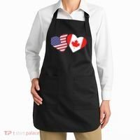 Canada USA Flag Heart Canadian Americans Love Cute Apron thumb 2