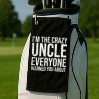 Crazy Uncle Funny Uncle Golf Towel thumb 2