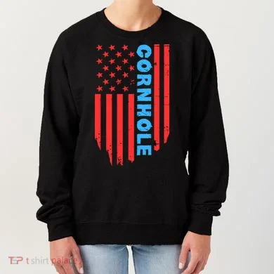 Cornhole Us Flag Women's Sweatshirt