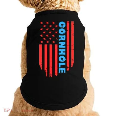 Cornhole Us Flag Doggie Tank
