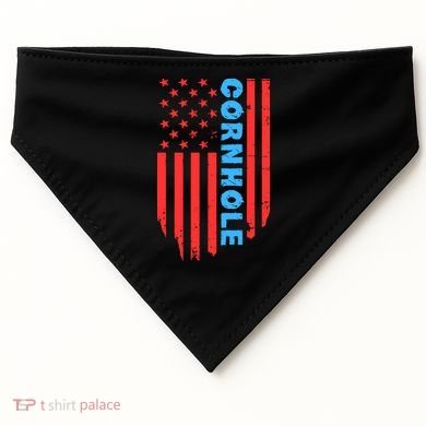 Cornhole Us Flag USA-Made Doggie Bandana