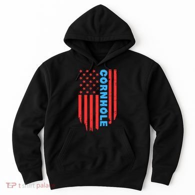 Cornhole Us Flag Hoodie