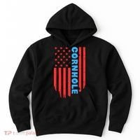 Cornhole Us Flag Hoodie thumb 0